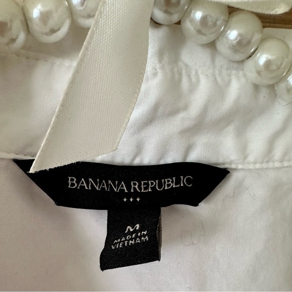 Banana Republic White Dress Shirt 100% Cotton - Picture 5 of 8